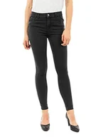 Spodnie damskie - VERO MODA Vmseven Mid Rise dżinsy damskie slim fit, Dark Grey Denim, S x 30L - miniaturka - grafika 1