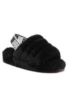 Kapcie damskie - Ugg Australia Kapcie W Fluff Yeah Slide 1095119 Czarny - miniaturka - grafika 1