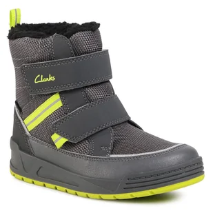 Śniegowce Clarks Jumper Jump K 261535787 Szary - Buty dla chłopców - miniaturka - grafika 1