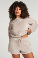 Piżamy damskie - Hunkemöller Piżama we wzór Fleece Szary - miniaturka - grafika 1