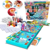 Prace ręczne dla dzieci - Aqua Gelz Duży Zestaw Kreatywny Laguna 12 kolorowych żeli + foremki - miniaturka - grafika 1