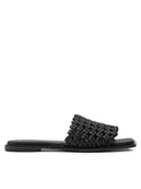 Klapki i japonki damskie - Calvin Klein Klapki Flat Slide Latt HW0HW02143 Czarny - miniaturka - grafika 1