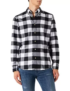 SELECTED HOMME Męska koszula flanelowa, Black/Checks:Medium Box, XL - Koszule męskie - miniaturka - grafika 1