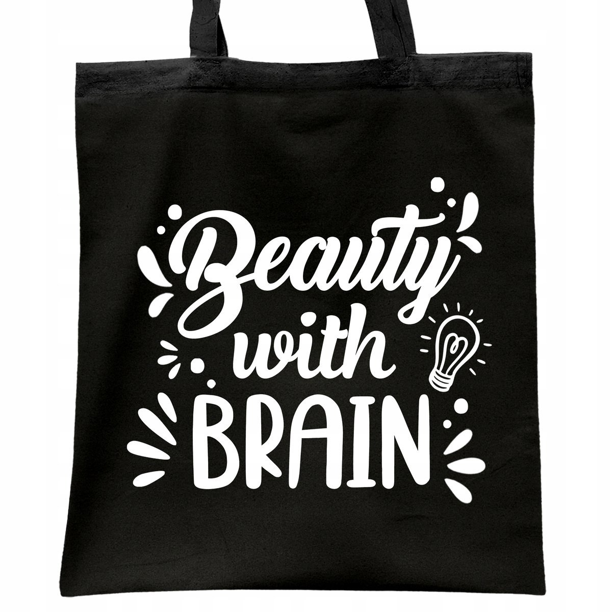 Torba bawełniana czarna na zakupy Dzień Kobiet Dla Kobiety Prezent