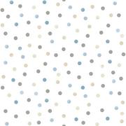 Tapety - Noordwand Tapeta Mondo baby Confetti Dots biało-niebiesko-szaro-beżowa - miniaturka - grafika 1