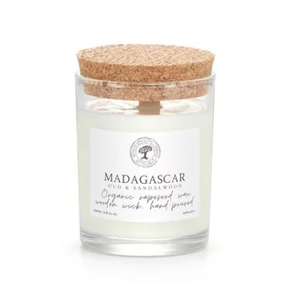 Świece - Madagascar - naturalna świeca rzepakowa, drewniany knot, bez ftalanów 200ml - grafika 1