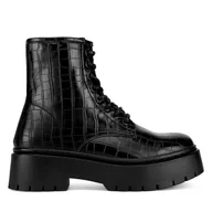 Botki damskie - Trapery DeeZee HY13123-5 Czarny - miniaturka - grafika 1