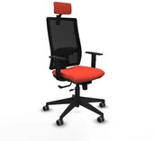 Fotele i krzesła biurowe - Krzesło Biurowe z Zagłówkiem Horna Traslack Piqueras y Crespo 1D066G2 - miniaturka - grafika 1