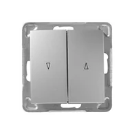 Wyłączniki światła i elektryczne - Ospel Impresja srebrny łącznik żaluzyjny ŁP-7Y/m/18 ŁP-7Y/m/18 - miniaturka - grafika 1