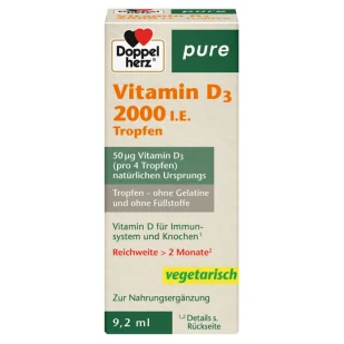Doppelherz® pure Witamina D3 2000, 9,2 ml - Witaminy i minerały - miniaturka - grafika 1