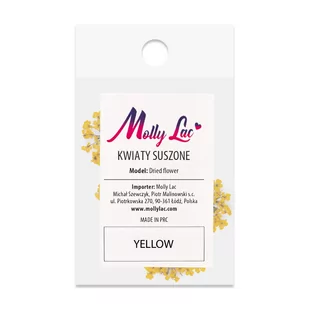 Mollylac Ozdoba Do Paznokci Suszone Kwiatki Yellow - Ozdoby do paznokci - miniaturka - grafika 2