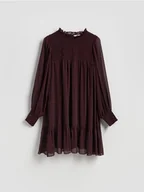 Sukienki - Reserved - Sukienka mini z aplikacjami - bordowy - miniaturka - grafika 1