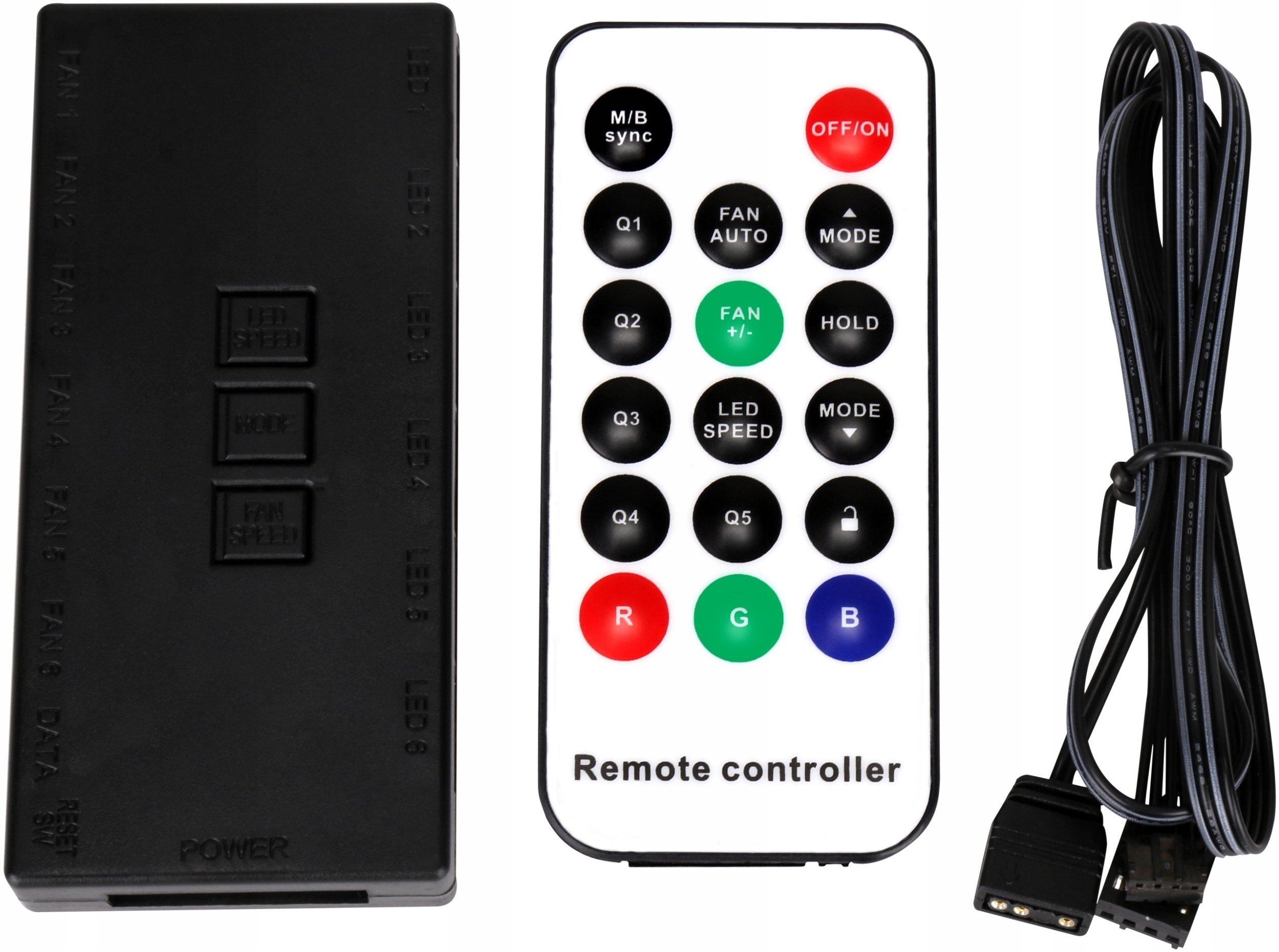 Zenpc CTRL1 Hub PWM i kontroler oświetlenia ARGB 3pin 5V z pilotem