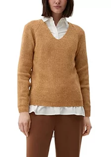 Swetry damskie - s.Oliver Sweter damski, brązowy, rozmiar 46 (DE), brązowy, 46 - grafika 1