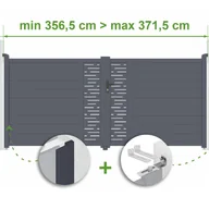 Bramy garażowe - CASANOOV BRAMA skrzydłowa regulowana szerokość 3,5m ARLBERG H.160cm szare aluminium - miniaturka - grafika 1