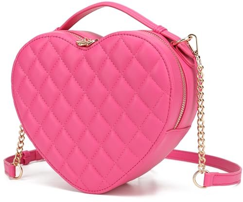 lola mae Torebka crossbody w kształcie serca dla kobiet, zapinana na zamek wokół torby, torebka na ramię