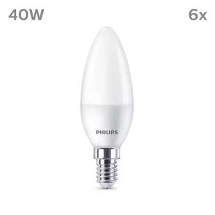 Philips świeca LED E14 4,9W 470lm 2 700 K mat 6szt - Żarówki LED - miniaturka - grafika 1
