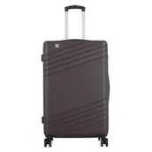 Walizki - Średnia walizka podróżna na kółkach bagaż torba 28" - brązowa Semi Line - miniaturka - grafika 1