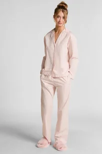 Hunkemöller Spodnie piżamowe bawełniane Poplin Różowy - Bielizna nocna - miniaturka - grafika 1