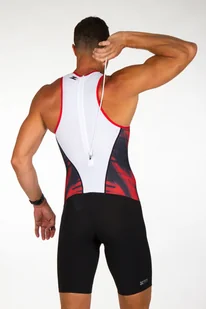 ZEROD Strój triathlonowy męski RACER TRISUIT red vivacity - Bielizna sportowa męska - miniaturka - grafika 7