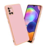 Etui i futerały do telefonów - Pokrowiec Do Samsung Galaxy A31 Etui w Glossy Róż - Złoto TPU Silikonowe Obudowa Case Cover Cadorabo - miniaturka - grafika 1