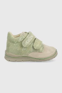 Buty dla chłopców - Primigi półbuty skórzane dziecięce kolor zielony - grafika 1