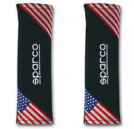 Akcesoria tuningowe - Nakładki na pasy Sparco Flag Stany Zjednoczone Usa - miniaturka - grafika 1