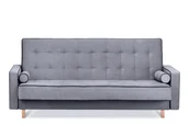 Sofy i kanapy - Sofa 3 DOZER szary/czarny, 223x85x93, tkanina - miniaturka - grafika 1