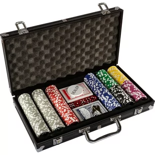 MAX Zestaw do pokera 300 szt żetonów BLACK EDITION 1 - 1000 - Zestawy do pokera - miniaturka - grafika 1