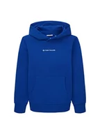 Bluzy dla chłopców - Chłopięca bluza z kapturem TOM TAILOR z napisem, 14531-błyszczący królewski błękit, 128 - miniaturka - grafika 1