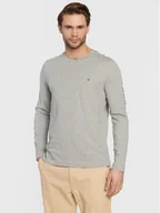 Koszulki męskie - Tommy Hilfiger Longsleeve Logo MW0MW09096 Szary Slim Fit - miniaturka - grafika 1