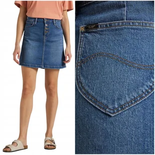 Lee BUTTON FLY A LINE SKIRT Used Alton trapezowa spódnica jeansowa W30 - Spódnice Lee BUTTON FLY A LINE SKIRT Used Alton trapezowa spódnica jeansowa W30 - Spódnice - miniaturka - grafika 1