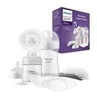 Laktatory - Philips Avent Zestaw upominkowy z laktatorem ręcznym — jeden laktator ręczny, butelki dla niemowląt 260 ml i 125 ml, bez bisfenolu A, 4 jednorazowe wkładki laktacyjne, Starter set - miniaturka - grafika 1