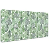 Podkładki na biurko - Podkładka na całe biurko Zielone listki 100x50 cm - miniaturka - grafika 1