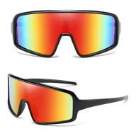 Okulary sportowe - Sportowe okulary przeciwsłoneczne lustrzanki z filtrem UV400 STS-01B czarny/pomarańcz - miniaturka - grafika 1