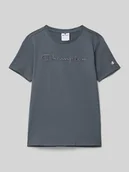 Koszulki dla chłopców - T-shirt z wyhaftowanym logo - miniaturka - grafika 1