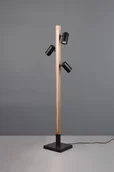 Lampy stojące - Marley lampa podłogowa 3xGU10 + 1xLED/20W drewno/czarna 412510432 - miniaturka - grafika 1