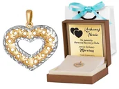 Zawieszki - Złota Zawieszka 333 Ażurowe Serce Grawer - miniaturka - grafika 1