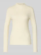 Bluzki damskie - Bluzka z długim rękawem o kroju slim fit z mieszanki lyocellu - miniaturka - grafika 1