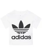 Odzież sportowa dziecięca - Adidas T-Shirt Trefoil DV2828 Biały Regular Fit - miniaturka - grafika 1