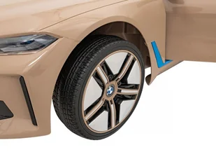 Autko BMW i4 na akumulator dla dzieci Złoty + Wolny Start + EVA + Ekoskóra + Audio LED + Pilot - Pojazdy elektryczne dla dzieci - miniaturka - grafika 14