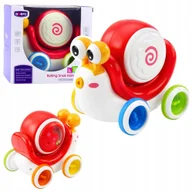 Zabawki interaktywne dla dzieci - Interaktywny Ślimak Jeżdżący Bębenek Muzyczny Edukacyjny Czerwony EDUKAMP - miniaturka - grafika 1