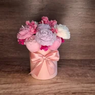 Flower Box Świece Sojowe Wieczny Bukiet Prezent Piwonie Ślub Urodziny