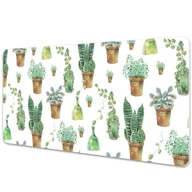 Podkładki na biurko - Mata ochronna na biurko Malowany kaktusy 90x45 cm - miniaturka - grafika 1
