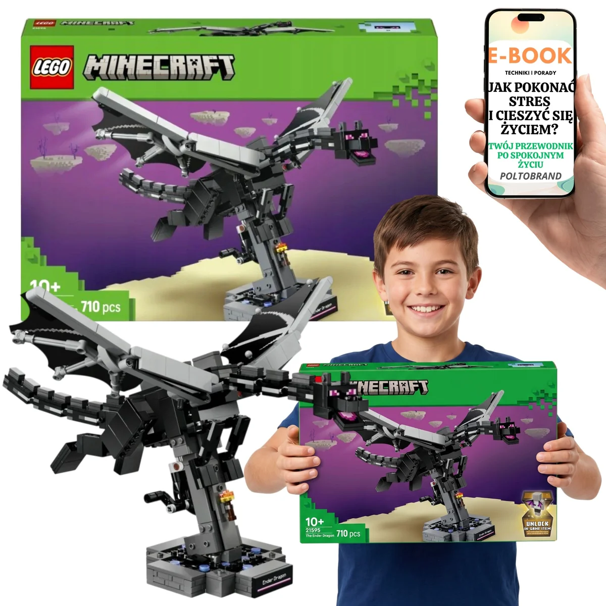 LEGO Minecraft 21595 Smok Kresu Machające Skrzydła Prezent Dla Chłopca