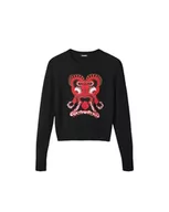 Swetry damskie - Desigual Women's Black JERS_Moon 2000 sweter damski, S - miniaturka - grafika 1