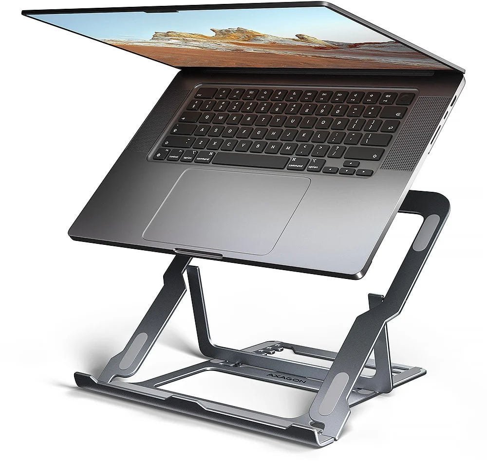 Axagon STND-LAG Stojak na laptopa regulowany składany Aluminium - szary
