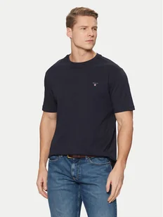 Gant T-Shirt Original Shield 2003295 Granatowy Regular Fit - Koszulki męskie - miniaturka - grafika 1