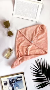 Turban 65 x 25 Ręcznik Mikrofibra Aki Morela - Pozostałe akcesoria do kąpieli i SPA - miniaturka - grafika 4