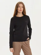 Swetry damskie - Tommy Hilfiger Sweter WW0WW44984 Czarny Regular Fit - miniaturka - grafika 1